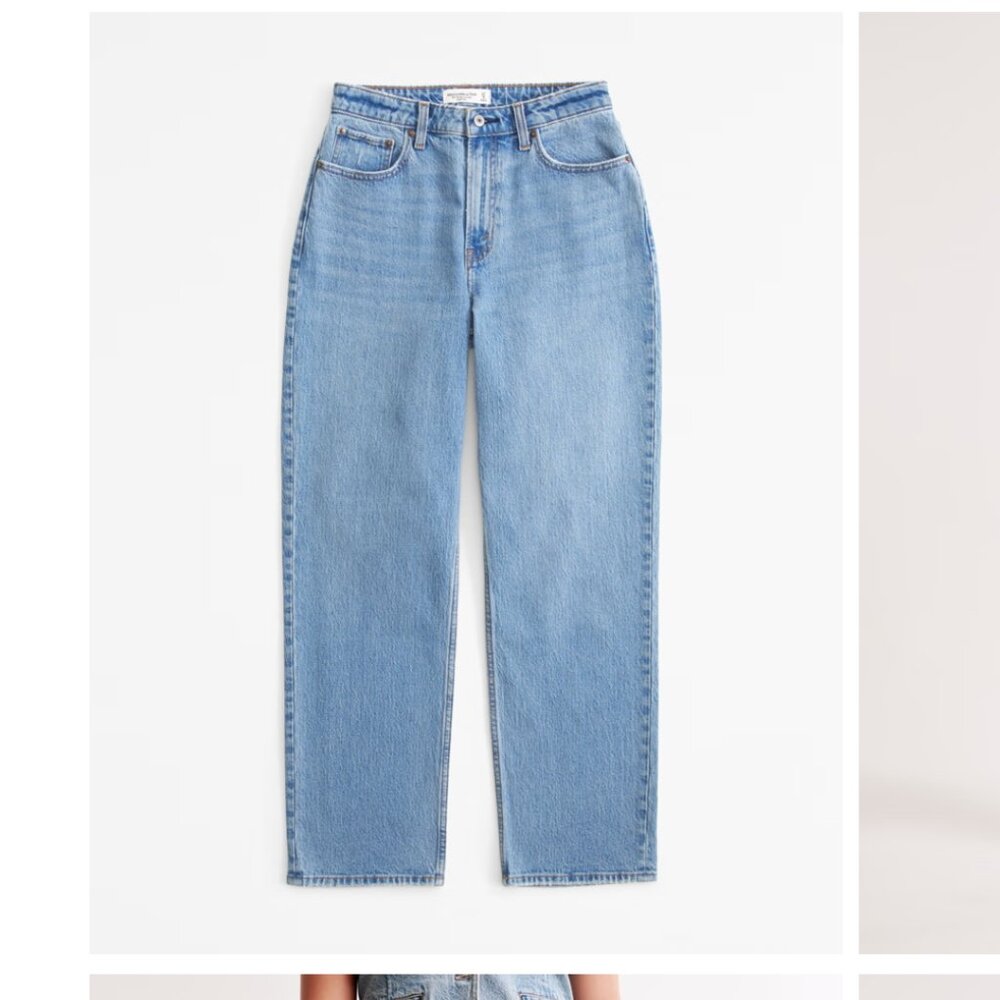 Abercrombie Curve Love High Rise Vintage Straight Jean, MEDIUM, 29 LONG